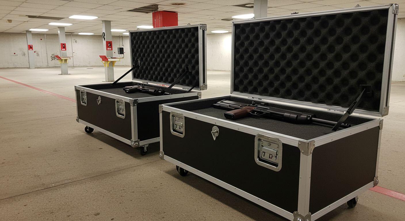 Case militar TurtleCases em ambiente operacional com equipamento tático de comunicações